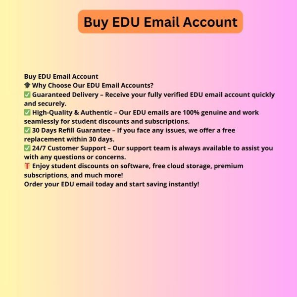 Buy EDU Email Account​