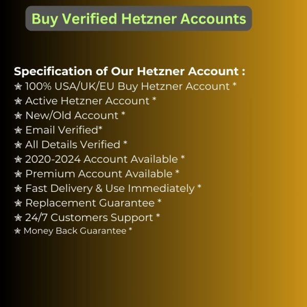 Buy Hetzner Accounts
