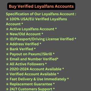 Buy Verified Loyalfans Accounts