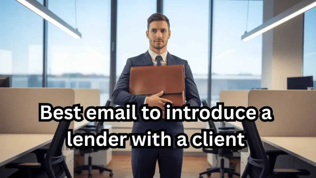 best email to introduce a lender with a client