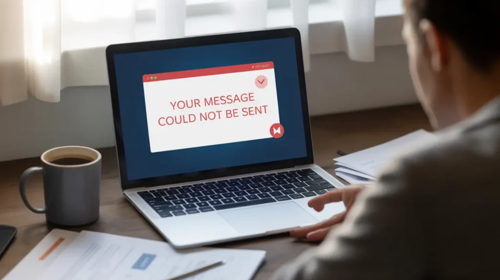 why is my message blocked on gmail from sending